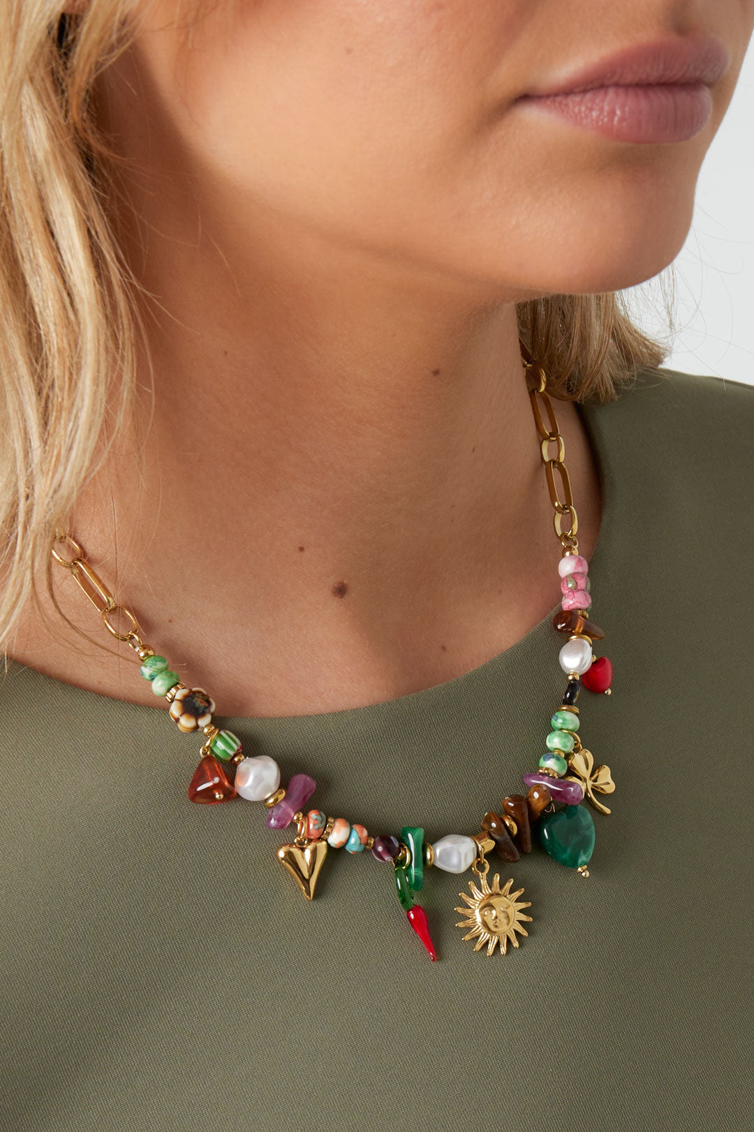 Beaded Necklaces Heart sun Beads Casual Daily Ethnic Series Women's jewelry