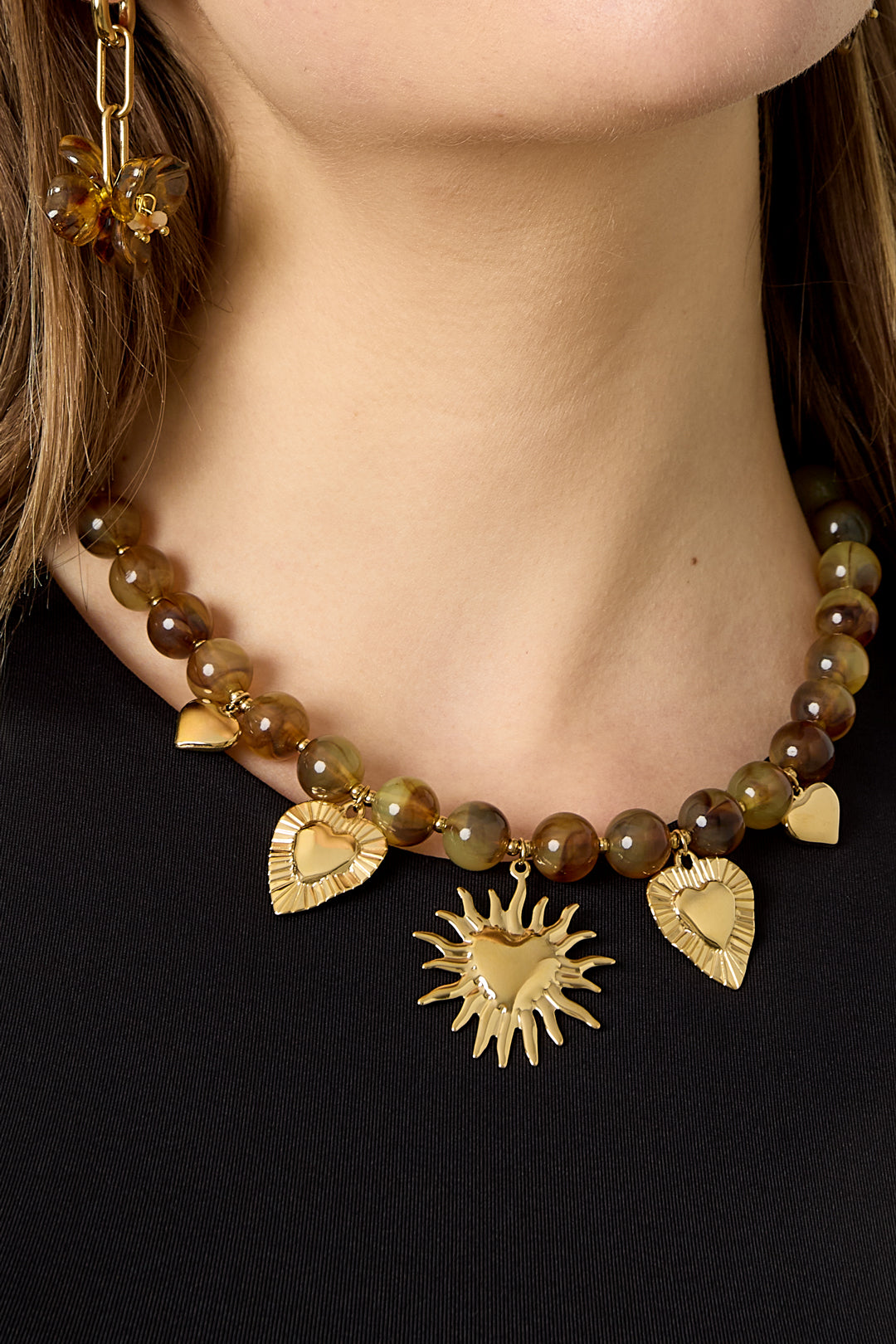 Perlenkette mit sommerlichen Anhängern