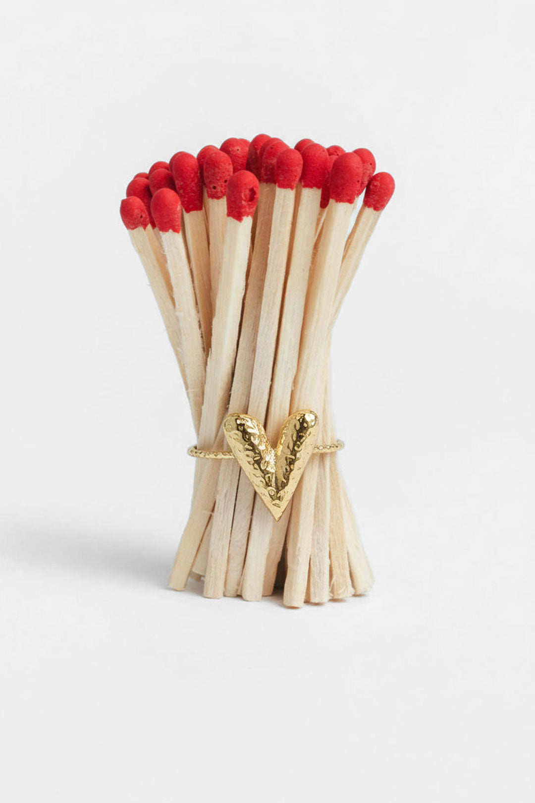 Ring mit gehämmertem Herz