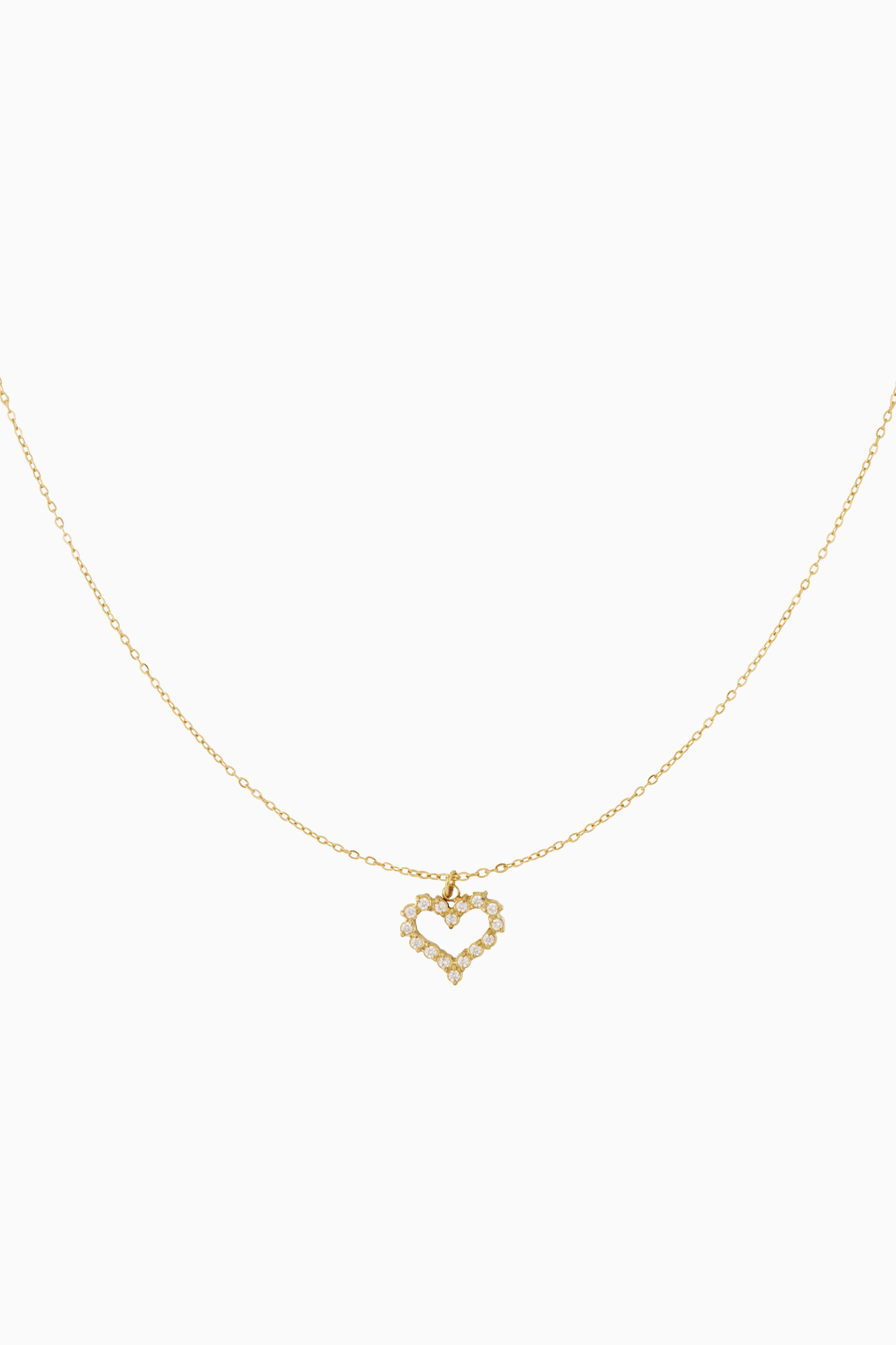 Mini Heart Kette mit Steinen